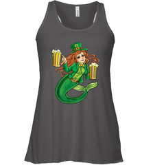 St Patricks Day Shirt Women Leprechaun Mermaid Girls Redhead Women's Racerback Tank Women's Racerback Tank - trendytshirts1