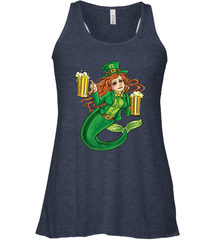 St Patricks Day Shirt Women Leprechaun Mermaid Girls Redhead Women's Racerback Tank Women's Racerback Tank - trendytshirts1