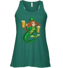 St Patricks Day Shirt Women Leprechaun Mermaid Girls Redhead Women's Racerback Tank Women's Racerback Tank - trendytshirts1