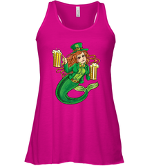 St Patricks Day Shirt Women Leprechaun Mermaid Girls Redhead Women's Racerback Tank Women's Racerback Tank - trendytshirts1