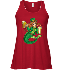 St Patricks Day Shirt Women Leprechaun Mermaid Girls Redhead Women's Racerback Tank Women's Racerback Tank - trendytshirts1