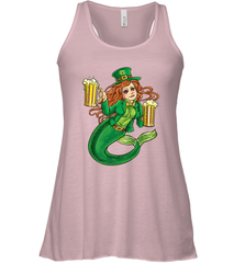 St Patricks Day Shirt Women Leprechaun Mermaid Girls Redhead Women's Racerback Tank Women's Racerback Tank - trendytshirts1