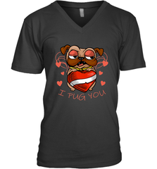 I Pug You Cute Valentines Day Love Heart Pug Dog Valentine Men's V-Neck Men's V-Neck - trendytshirts1