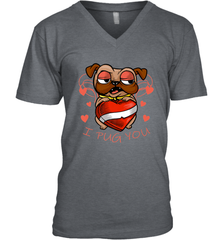 I Pug You Cute Valentines Day Love Heart Pug Dog Valentine Men's V-Neck Men's V-Neck - trendytshirts1