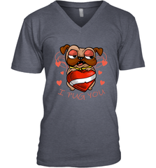 I Pug You Cute Valentines Day Love Heart Pug Dog Valentine Men's V-Neck Men's V-Neck - trendytshirts1
