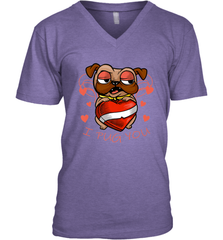 I Pug You Cute Valentines Day Love Heart Pug Dog Valentine Men's V-Neck Men's V-Neck - trendytshirts1