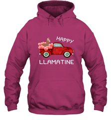 Happy Llamatine funny Valentine Day Llama costume Hooded Sweatshirt Hooded Sweatshirt - trendytshirts1