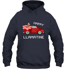 Happy Llamatine funny Valentine Day Llama costume Hooded Sweatshirt Hooded Sweatshirt - trendytshirts1