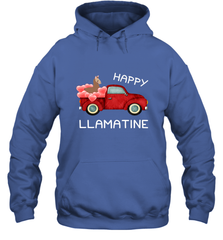 Happy Llamatine funny Valentine Day Llama costume Hooded Sweatshirt Hooded Sweatshirt - trendytshirts1