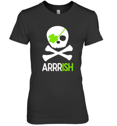 St. Patricks Day Irish Pirate Skull and Cross bones Women's Premium T-Shirt