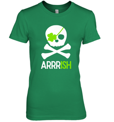 St. Patricks Day Irish Pirate Skull and Cross bones Women's Premium T-Shirt