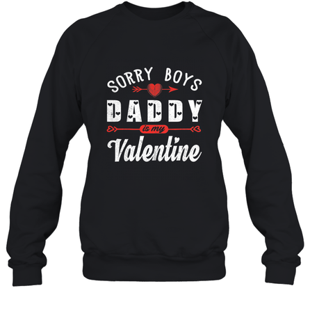Funny Valentine's Day Present For Your Little Girl, Daughter Crewneck Sweatshirt Crewneck Sweatshirt / Black / S Crewneck Sweatshirt - trendytshirts1
