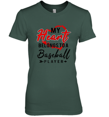 My Heart Belongs To A Baseball Player Valentines Day Gift Women's Premium T-Shirt Women's Premium T-Shirt - trendytshirts1