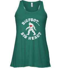 Bigfoot Heart Valentine's Day Lover Art Graphics Great Gift Women's Racerback Tank Women's Racerback Tank - trendytshirts1