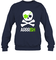 St. Patricks Day Irish Pirate Skull and Cross bones Crewneck Sweatshirt Crewneck Sweatshirt - trendytshirts1