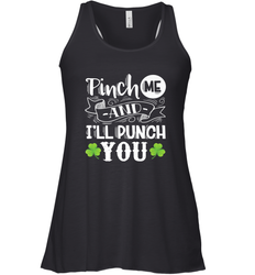 St Patricks Day Pinch Me And I'll Punch You Women's Racerback Tank