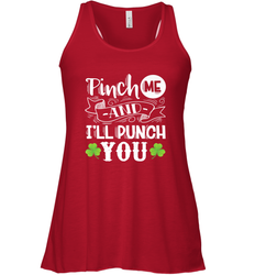 St Patricks Day Pinch Me And I'll Punch You Women's Racerback Tank