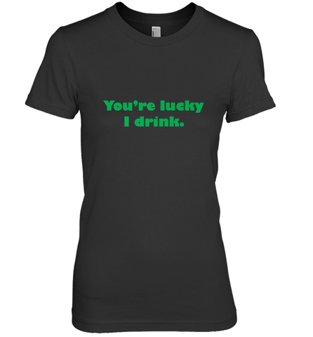 St. Patrick's Day Adult Drinking Women's Premium T-Shirt Women's Premium T-Shirt / Black / XS Women's Premium T-Shirt - trendytshirts1