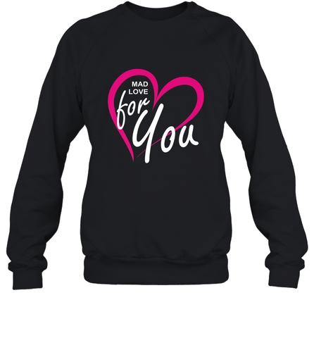 Pink Heart Valentine's Day Gifts Boyfriend Girlfriend Love Crewneck Sweatshirt Crewneck Sweatshirt / Black / S Crewneck Sweatshirt - trendytshirts1