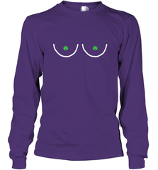 Boob St Patricks Day Nips Feminist Funny Fitted Long Sleeve T-Shirt Long Sleeve T-Shirt - trendytshirts1