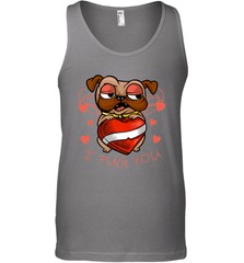 I Pug You Cute Valentines Day Love Heart Pug Dog Valentine Men's Tank Top Men's Tank Top - trendytshirts1