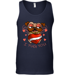 I Pug You Cute Valentines Day Love Heart Pug Dog Valentine Men's Tank Top