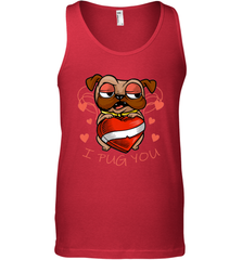 I Pug You Cute Valentines Day Love Heart Pug Dog Valentine Men's Tank Top Men's Tank Top - trendytshirts1