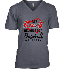 My Heart Belongs To A Baseball Player Valentines Day Gift Men's V-Neck Men's V-Neck - trendytshirts1
