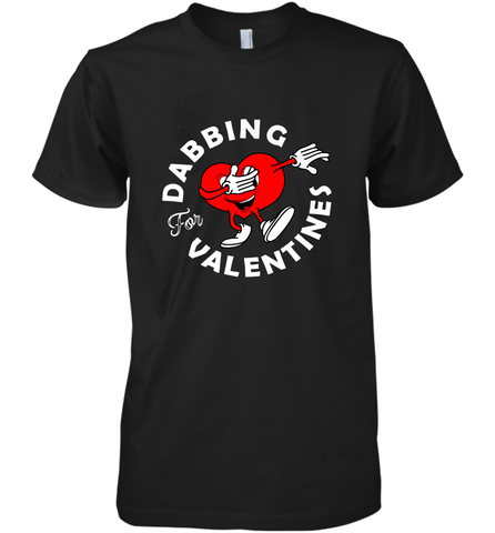 Dabbing Heart For Valentine's Day Art Graphics Heart Gift Men's Premium T-Shirt