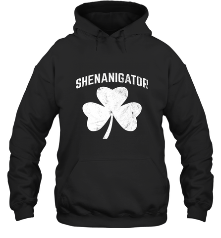 Shenanigator Funny St Patrick's Shamrock Hooded Sweatshirt Hooded Sweatshirt / Black / S Hooded Sweatshirt - trendytshirts1