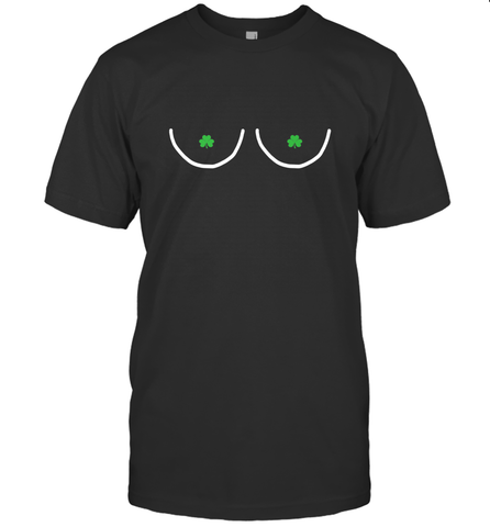 Boob St Patricks Day Nips Feminist Funny Fitted Men's T-Shirt Men's T-Shirt / Black / S Men's T-Shirt - trendytshirts1