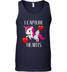 Girls Valentine's Day Unicorn I Capture Hearts Kids Gift Men's Tank Top