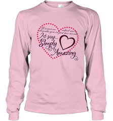 Describe your lover in two words symply...amazing valentine T shirt Long Sleeve T-Shirt Long Sleeve T-Shirt - trendytshirts1