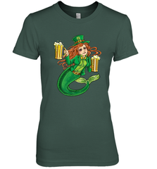 St Patricks Day Shirt Women Leprechaun Mermaid Girls Redhead Women's Premium T-Shirt Women's Premium T-Shirt - trendytshirts1