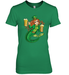 St Patricks Day Shirt Women Leprechaun Mermaid Girls Redhead Women's Premium T-Shirt