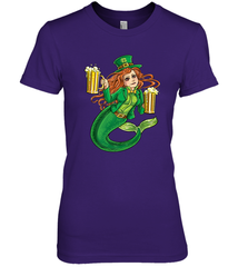 St Patricks Day Shirt Women Leprechaun Mermaid Girls Redhead Women's Premium T-Shirt Women's Premium T-Shirt - trendytshirts1