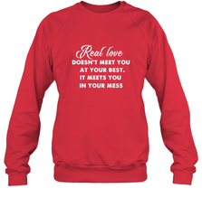 Real love funny quotes for valentine Crewneck Sweatshirt Crewneck Sweatshirt - trendytshirts1