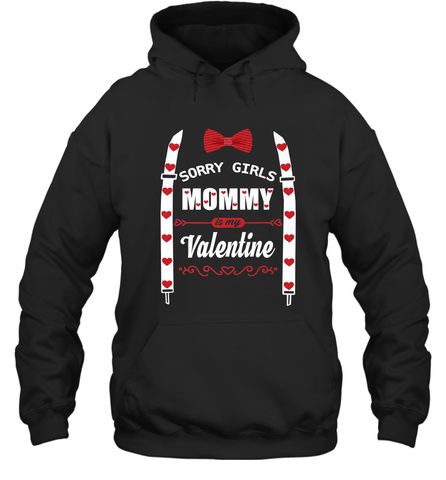 Funny Valentine's Day Bow Tie Present For Your Boys, Son Hooded Sweatshirt Hooded Sweatshirt / Black / S Hooded Sweatshirt - trendytshirts1