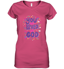 Christian Valentine's Day Women's V-Neck T-Shirt Women's V-Neck T-Shirt - trendytshirts1