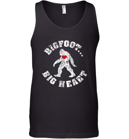 Bigfoot Heart Valentine's Day Lover Art Graphics Great Gift Men's Tank Top Men's Tank Top / Black / XS Men's Tank Top - trendytshirts1