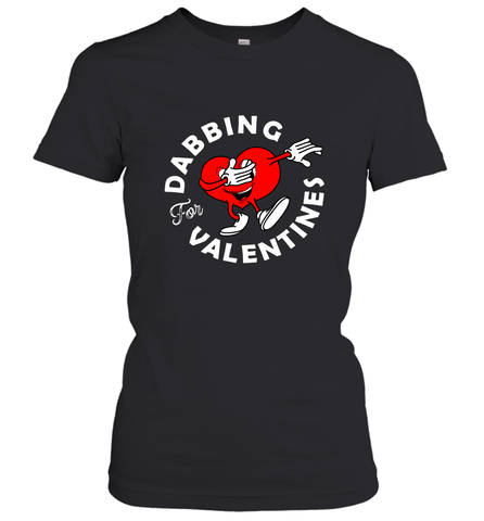 Dabbing Heart For Valentine's Day Art Graphics Heart Gift Women's T-Shirt Women's T-Shirt / Black / S Women's T-Shirt - trendytshirts1