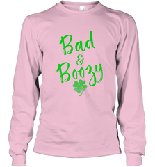 Bad and Boozy , St Patricks Day Beer Drinking Long Sleeve T-Shirt Long Sleeve T-Shirt - trendytshirts1
