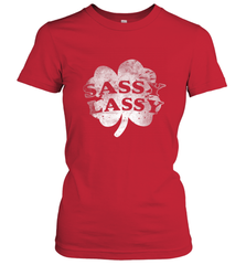 Sassy Lassy T Shirt Funny St. Patrick's Day Clover Women's T-Shirt Women's T-Shirt - trendytshirts1