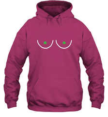 Boob St Patricks Day Nips Feminist Funny Fitted Hooded Sweatshirt Hooded Sweatshirt - trendytshirts1