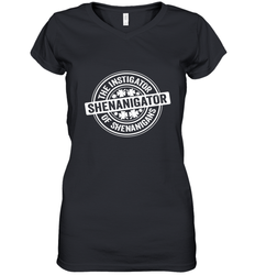 Shenanigator St Patrick's Day Shenanigans Instigator Women's V-Neck T-Shirt