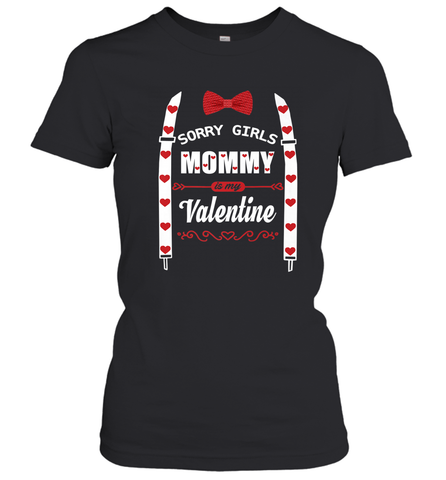 Funny Valentine's Day Bow Tie Present For Your Boys, Son Women's T-Shirt Women's T-Shirt / Black / S Women's T-Shirt - trendytshirts1