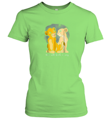 Disney Lion King Simba Nala Love Valentine's Women Cotton T-Shirt Women Cotton T-Shirt - trendytshirts1