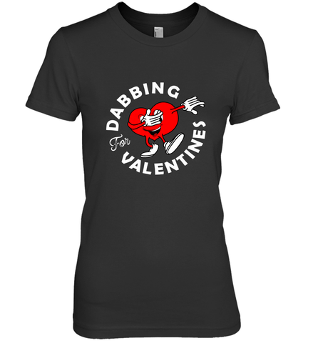 Dabbing Heart For Valentine's Day Art Graphics Heart Gift Women's Premium T-Shirt Women's Premium T-Shirt / Black / XS Women's Premium T-Shirt - trendytshirts1