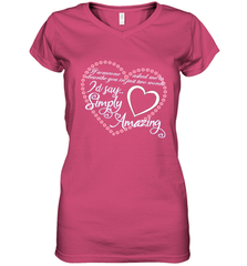 Describe your lover in two words symply amazing Valentine Women's V-Neck T-Shirt Women's V-Neck T-Shirt - trendytshirts1