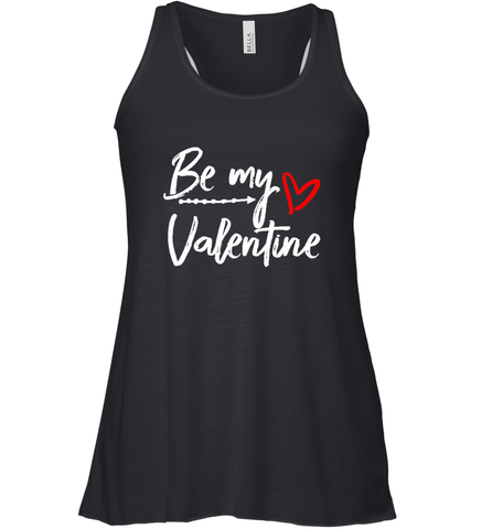 Be My Valentine Cute Love Heart Valentines Day Quote Gift Women's Racerback Tank Women's Racerback Tank / Black / XS Women's Racerback Tank - trendytshirts1